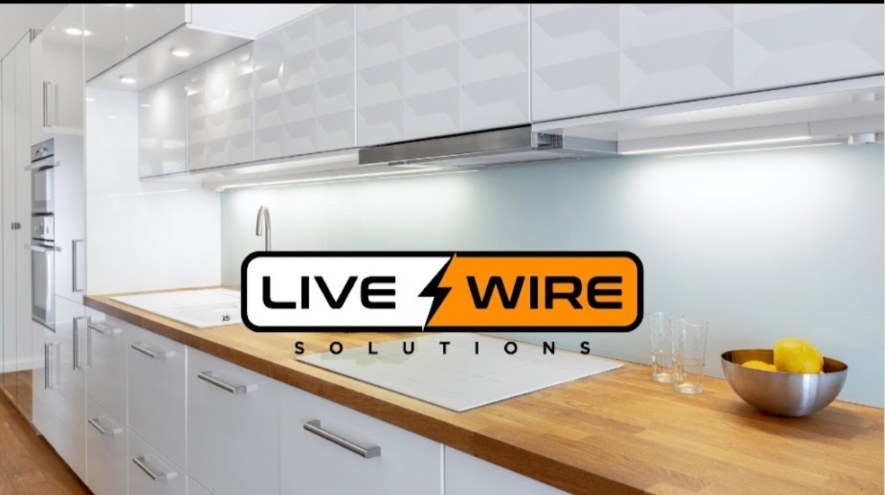 Kitchen with under-cabinet and downlight installation